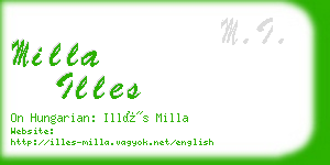 milla illes business card